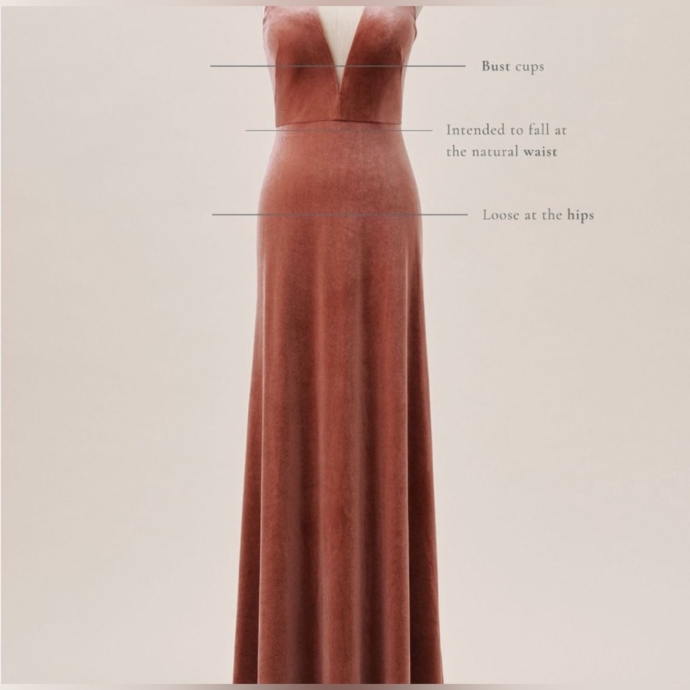 Jenny Yoo Velvet Logan Dress Size 20 Marigold - Picture 3 of 9